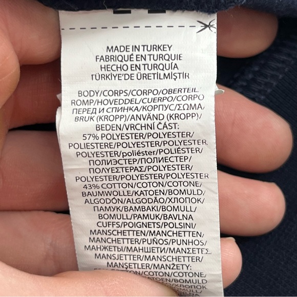 Polo By Ralph Lauren Sweatshirt Mens XL Navy Blue Box Logo Crewneck P Wing 1992 - Picture 5 of 9